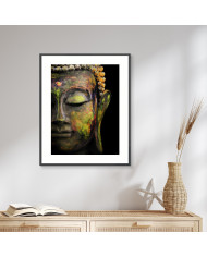 Retrato policromado de Budha