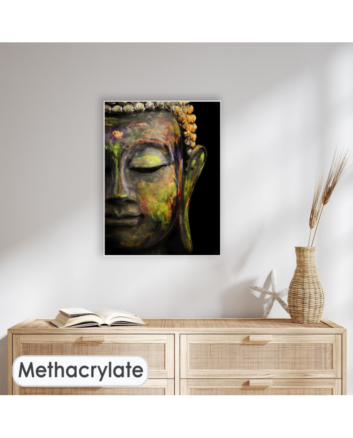 Retrato policromado de Budha