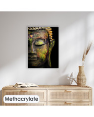 Retrato policromado de Budha
