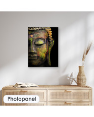 Retrato policromado de Budha