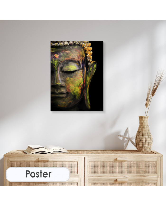 Retrato policromado de Budha