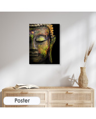 Retrato policromado de Budha