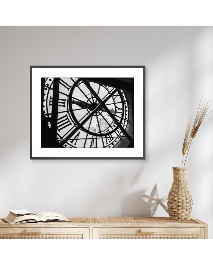 Vista del Museo del Louvre desde el reloj del Museo De Orsay, París