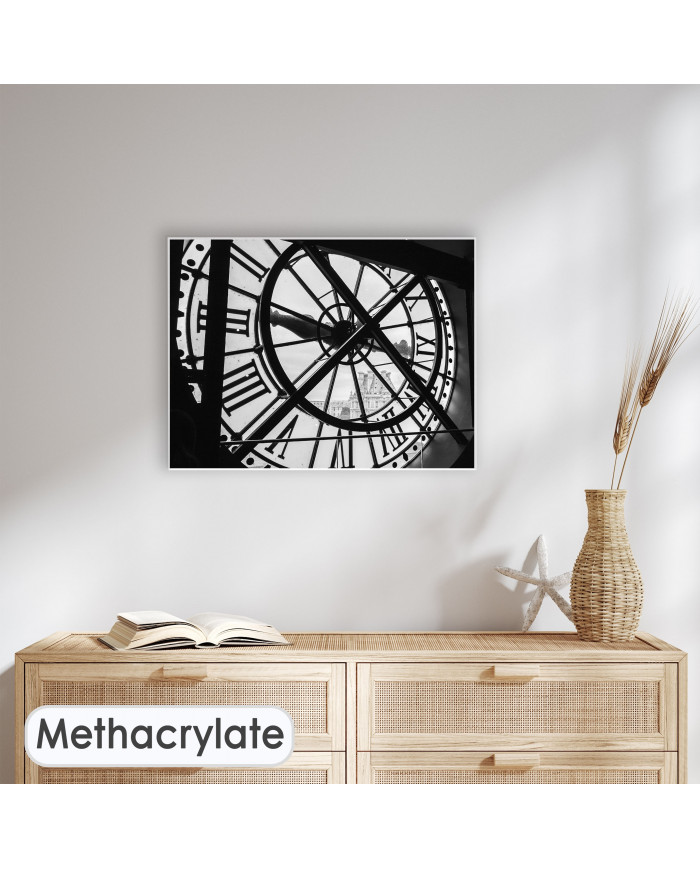 Vista del Museo del Louvre desde el reloj del Museo De Orsay, París