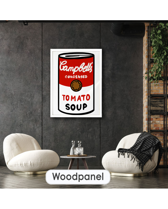 Campbells Tomato soup, a tribute to Andy Warhol