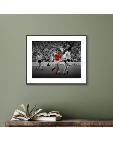Johan Cruyff y Franz Beckenbauer, Final Mundial Alemania 1974 Johan Cruyff y Franz Beckenbauer, Final Mundial Alemania 1974