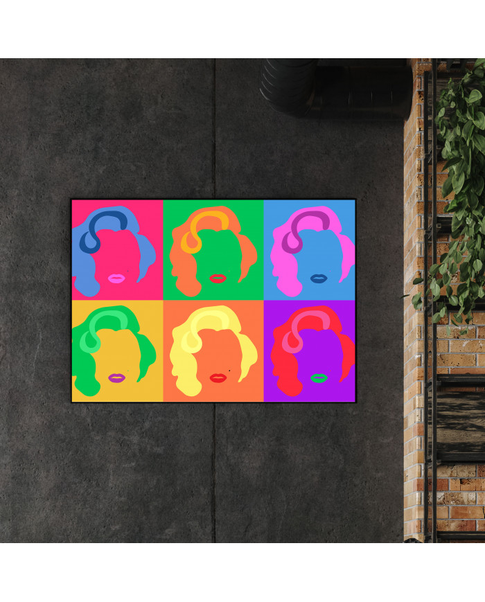 Marilyn Monroe Colored in Pop Art Style, a tribute to Andy Warhol