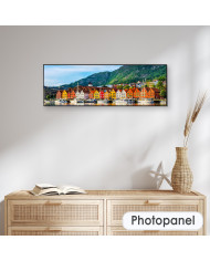 Vista de las casas tradicionales del muelle de Bryggen en Bergen, Noruega