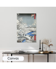 Ando Hiroshige, Meguro Drum Bridge and Sunset Hill