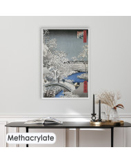 Ando Hiroshige, Meguro Drum Bridge and Sunset Hill