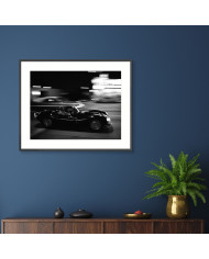 Steve McQueen driving on Sunset Strip, 1963