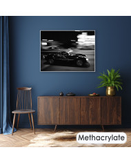 Steve McQueen driving on Sunset Strip, 1963