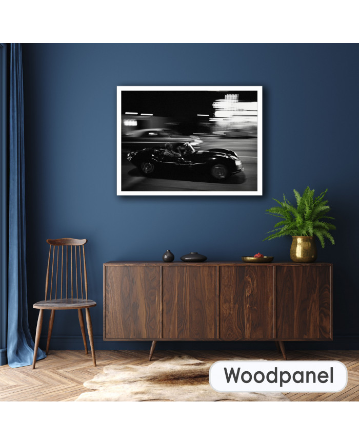 Steve McQueen driving on Sunset Strip, 1963