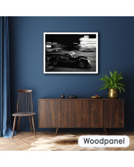 Steve McQueen driving on Sunset Strip, 1963