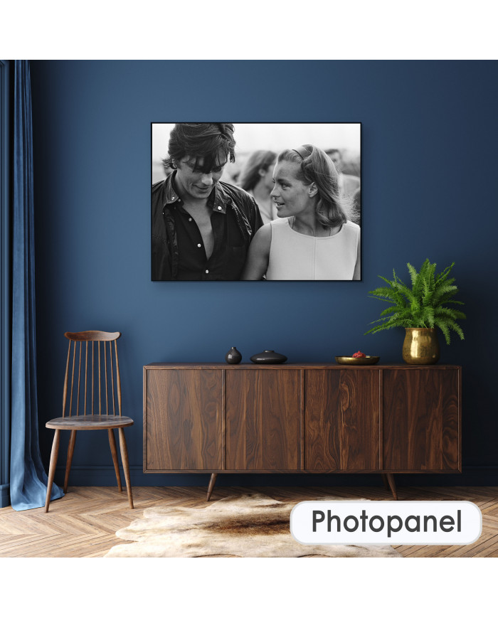 Alain Delon con Romy Schneider, rodaje de "La Piscine" de Jacques Deray,  1968