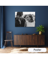 Alain Delon con Romy Schneider, rodaje de "La Piscine" de Jacques Deray,  1968