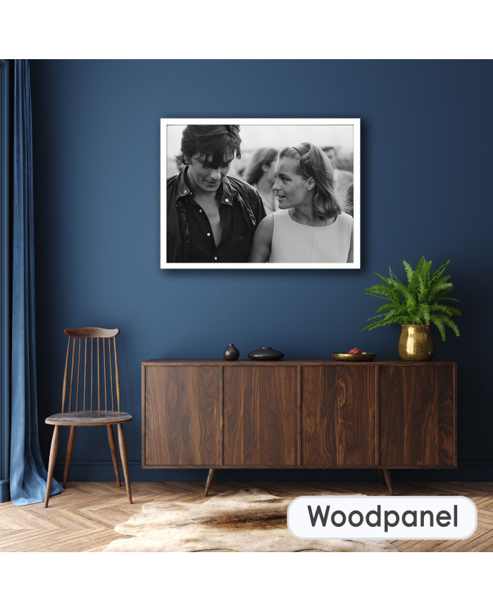 Alain Delon con Romy Schneider, rodaje de "La Piscine" de Jacques Deray,  1968