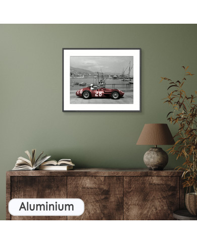 Sir Stirling Moss con su Maserati 250F, Gran Premio de Mónaco, 1956 Sir Stirling Moss con su Maserati 250F, Gran Premio de Mónaco, 1956