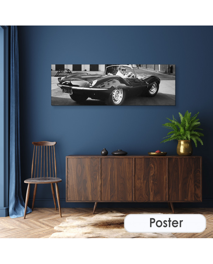 Steve Mcqueen conduciendo su Jaguar