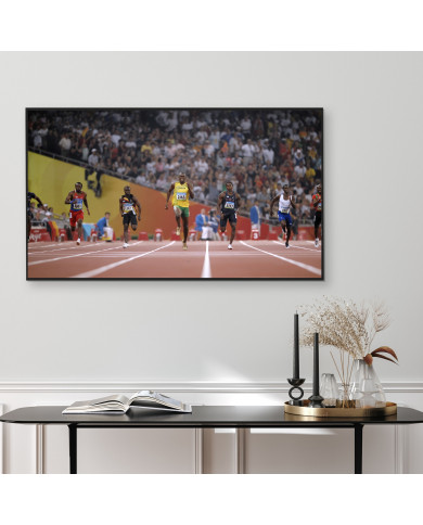 Usain Bolt en la final de 100 metros de Río, 2016 Usain Bolt en la final de 100 metros de Río, 2016