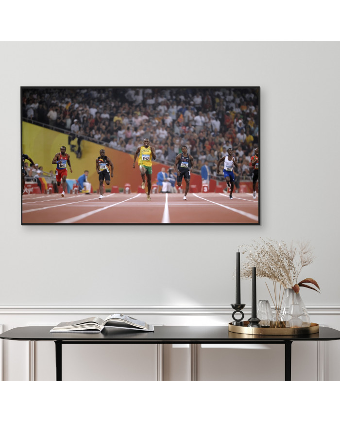 Usain Bolt en la final de 100 metros de Río, 2016