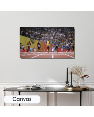 Usain Bolt en la final de 100 metros de Río, 2016