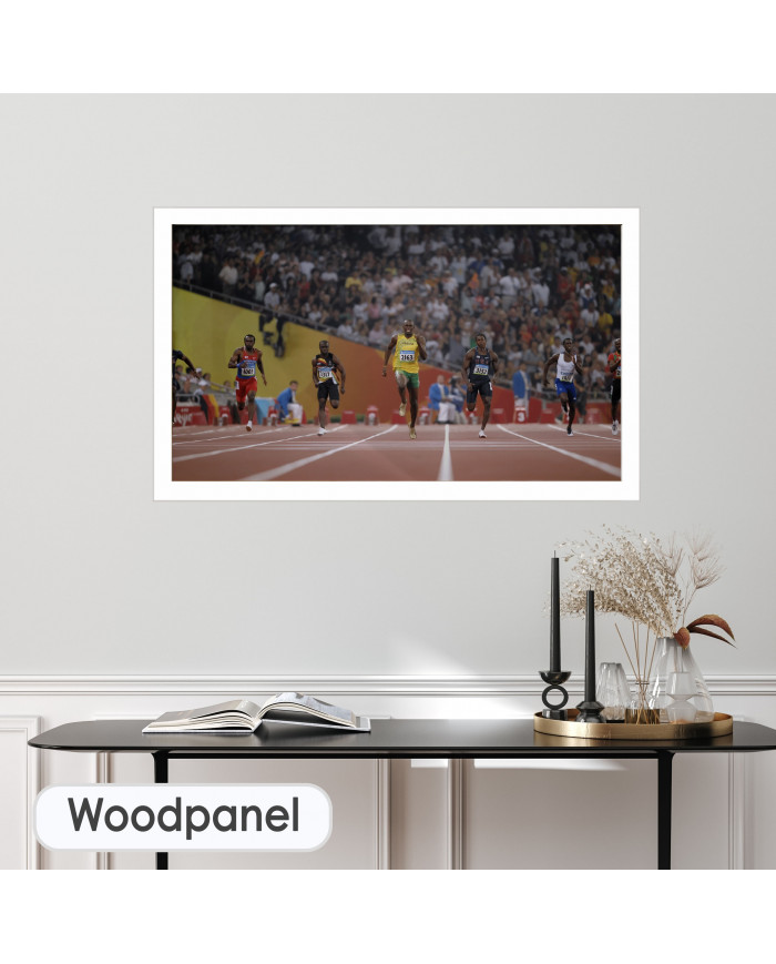 Usain Bolt en la final de 100 metros de Río, 2016