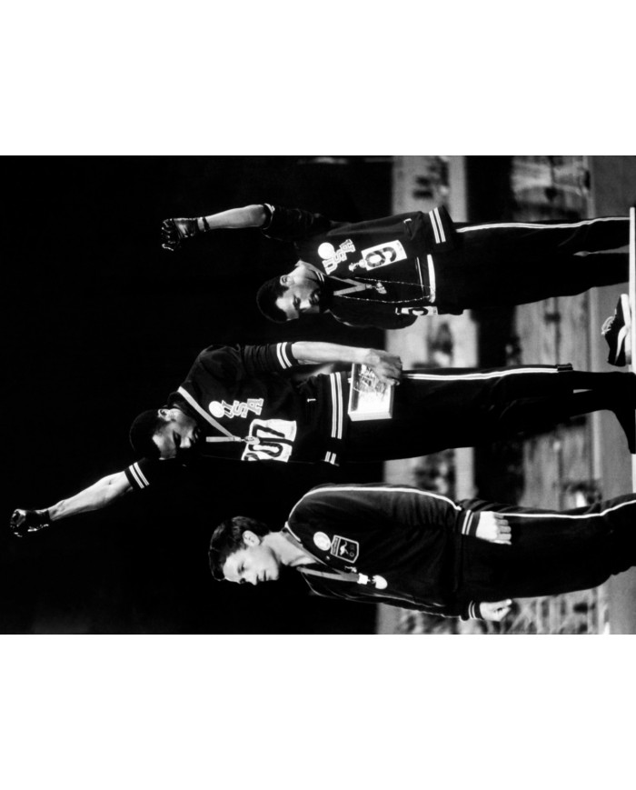 Tommie Smith y John Carlos en  los juegos de México, 1968