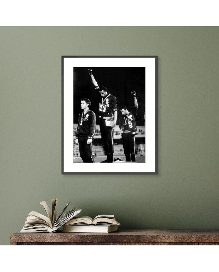 Tommie Smith y John Carlos en  los juegos de México, 1968