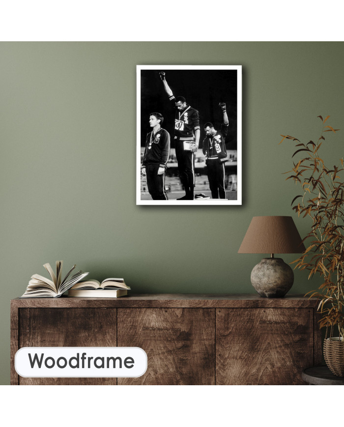 Tommie Smith y John Carlos en  los juegos de México, 1968