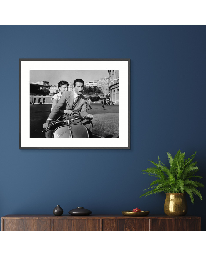 Gregory Peck y Audrey Hepburn en "Vacaciones en Roma", 1953