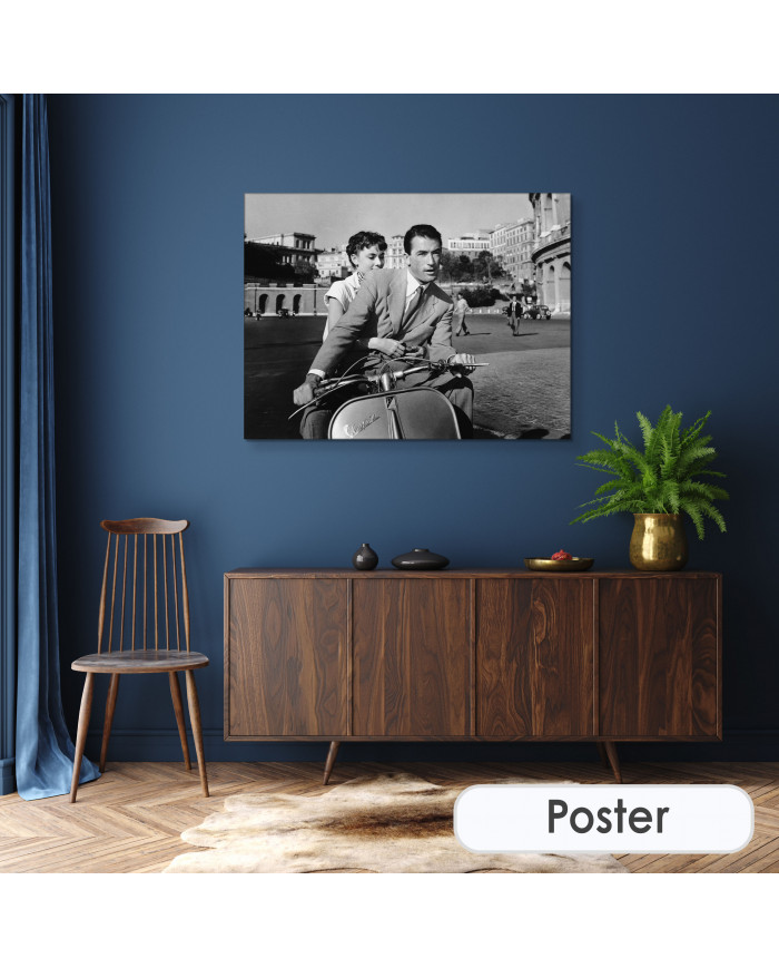 Gregory Peck y Audrey Hepburn en "Vacaciones en Roma", 1953