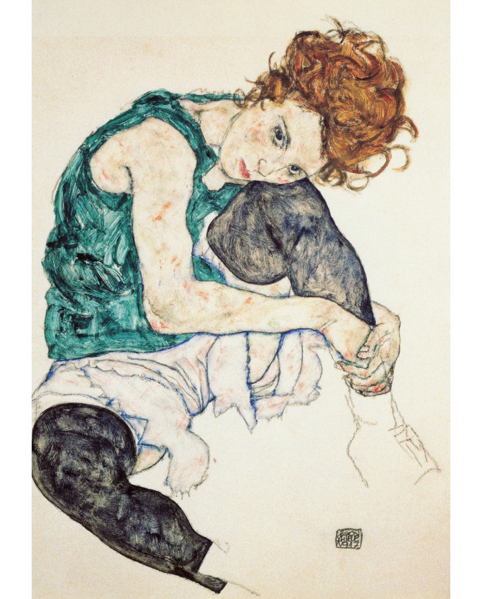 Egon Schiele, Seated Woman with Bent Knee, 1917