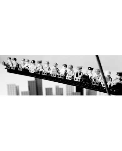 Trabajadores Lego de la construcción, Manhattan, Nueva York Trabajadores Lego de la construcción, Manhattan, Nueva York