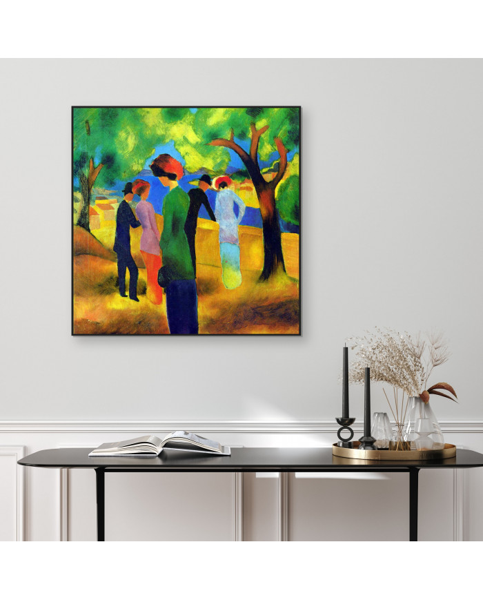 August Macke, Mujer con chaqueta verde