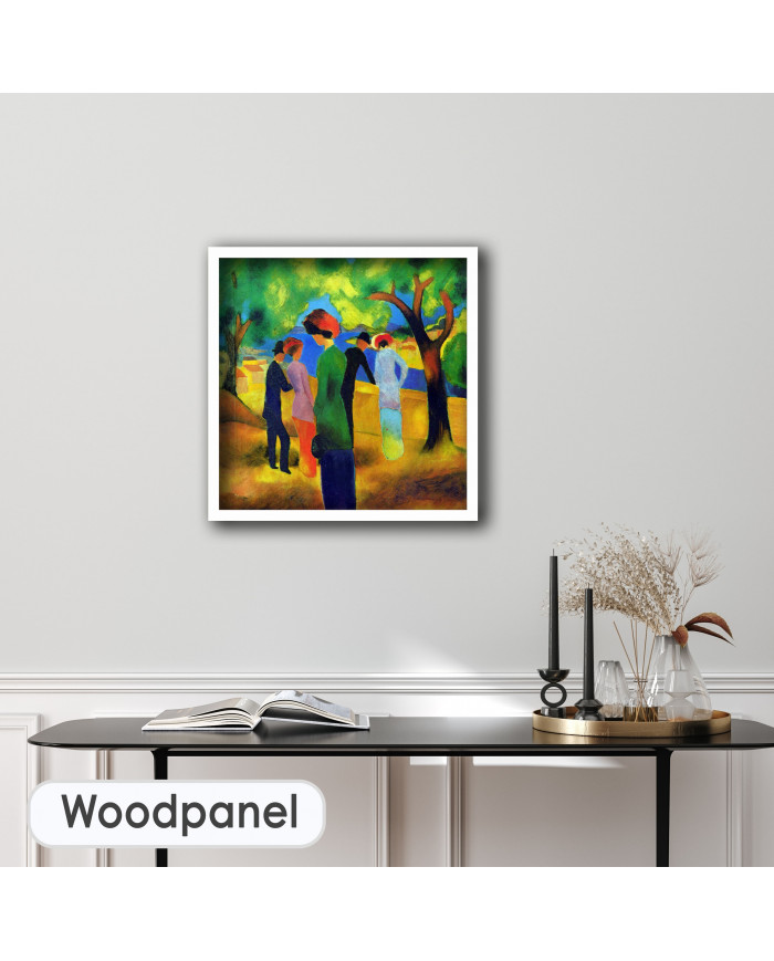 August Macke, Mujer con chaqueta verde