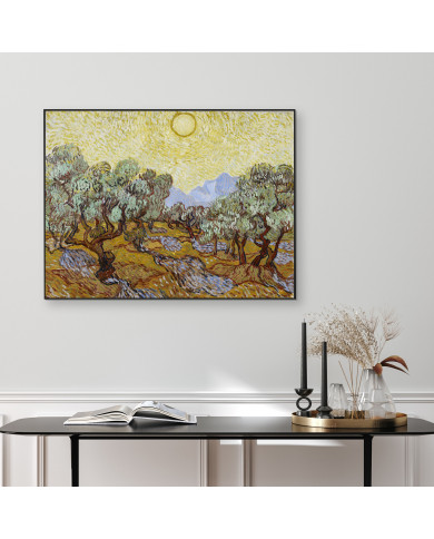 Vincent van Gogh, Olive Trees with yellow sky and sun, 1889 Vincent van Gogh, Olive Trees with yellow sky and sun, 1889
