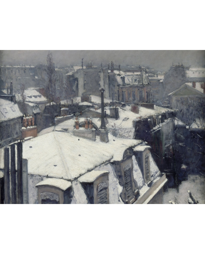 Gustave Caillebotte, Vue de toits (effet de neige), 1878
