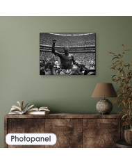 Pelé celebrando el mundial en el estadio Azteca, Mexico, 1970