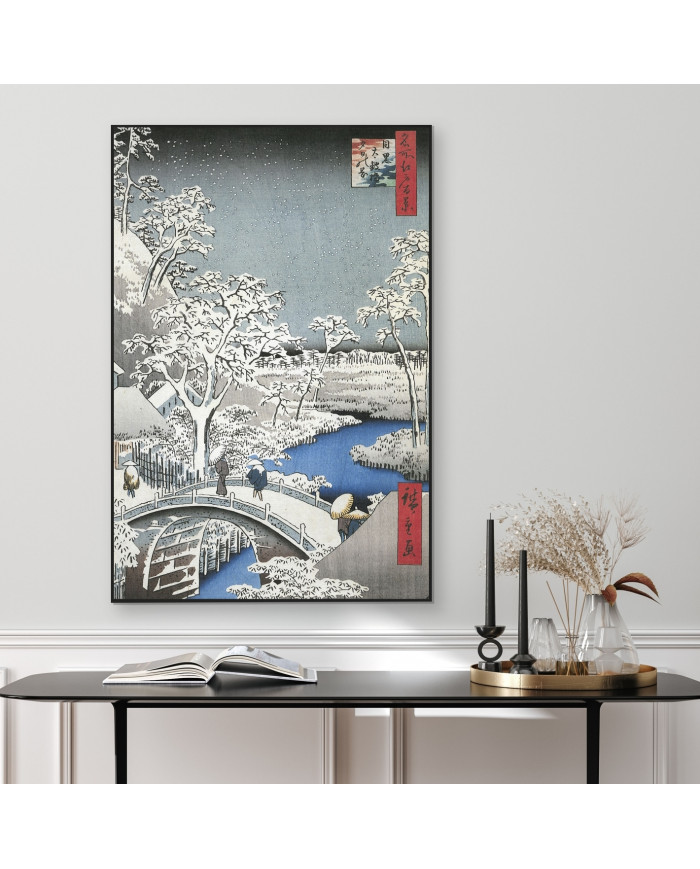 Ando Hiroshige, Meguro Drum Bridge and Sunset Hill