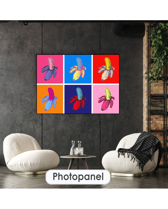 Bananas in Pop Art Style, a tribute to Andy Warhol
