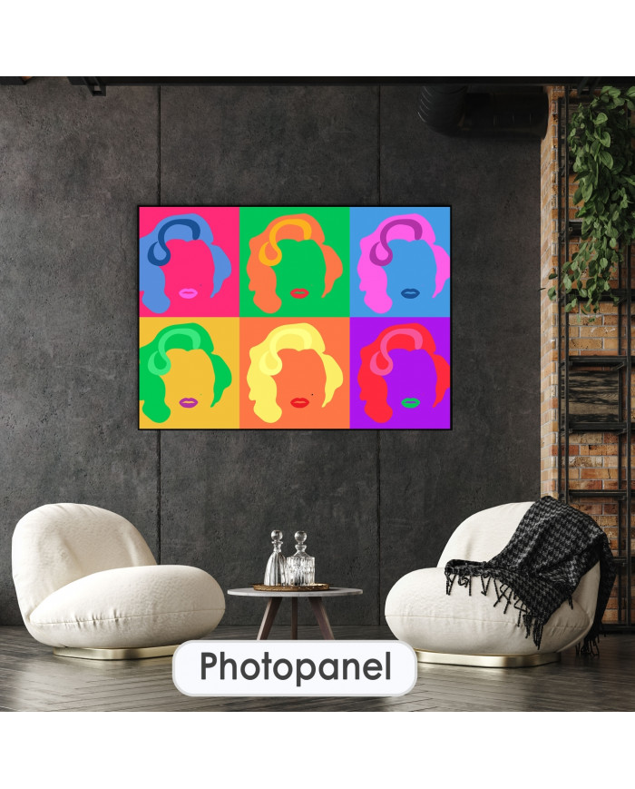 Marilyn Monroe Colored in Pop Art Style, a tribute to Andy Warhol