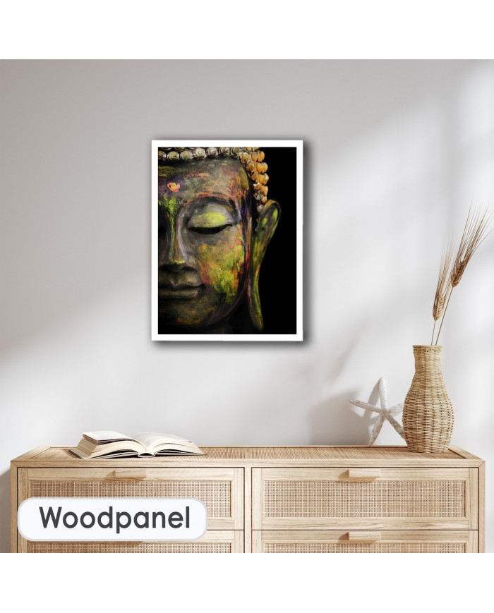 Retrato policromado de Budha