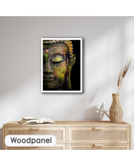 Retrato policromado de Budha