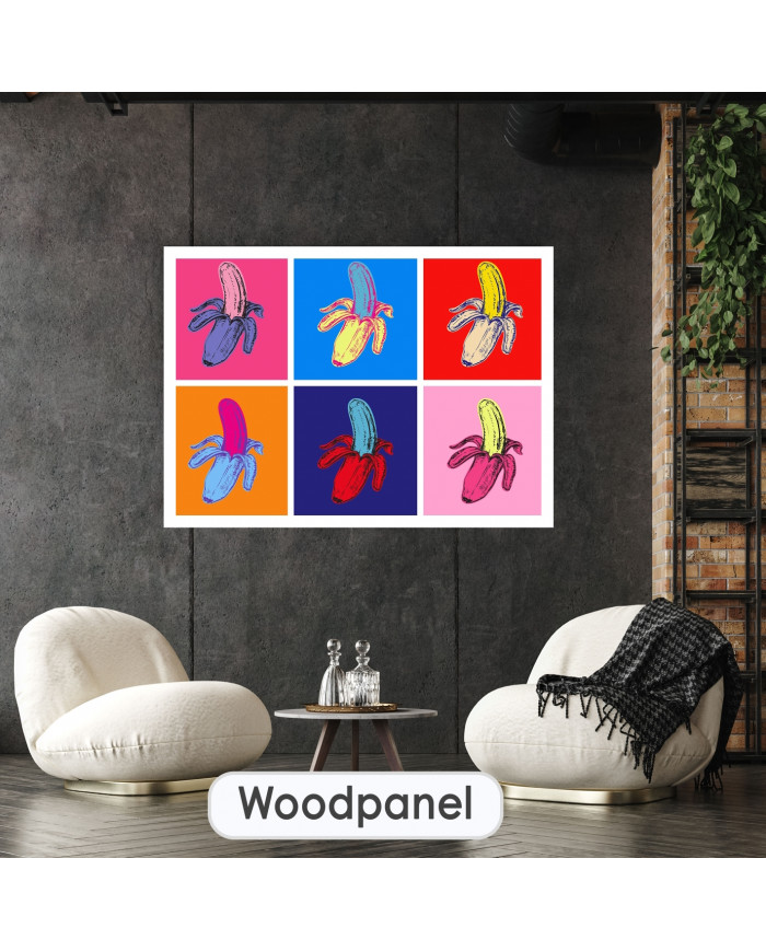 Bananas in Pop Art Style, a tribute to Andy Warhol