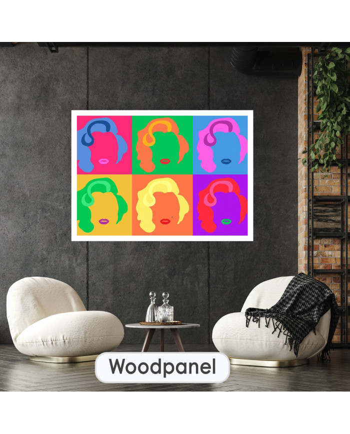 Marilyn Monroe Colored in Pop Art Style, a tribute to Andy Warhol