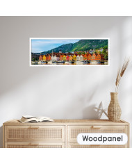 Vista de las casas tradicionales del muelle de Bryggen en Bergen, Noruega