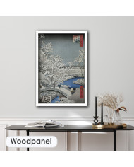 Ando Hiroshige, Meguro Drum Bridge and Sunset Hill