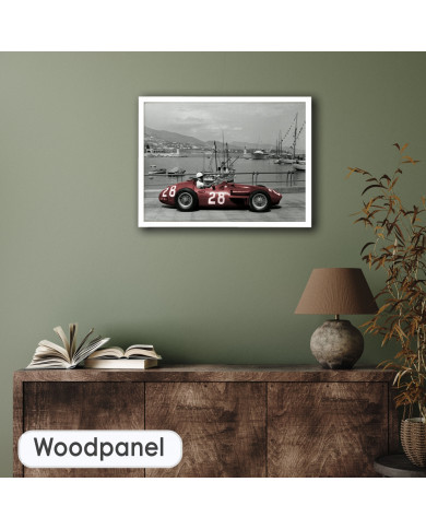 Sir Stirling Moss con su Maserati 250F, Gran Premio de Mónaco, 1956 Sir Stirling Moss con su Maserati 250F, Gran Premio de Mónaco, 1956