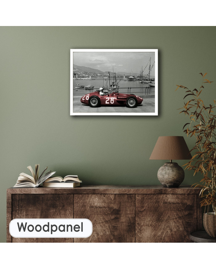 Sir Stirling Moss con su Maserati 250F, Gran Premio de Mónaco, 1956